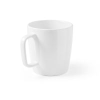 Taza de cermica 450 ml DHONI WHITE apropiado para comida - Ref. P94279