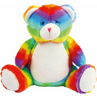 Oso de peluche multicolor con cremallera - Ref. XMM555