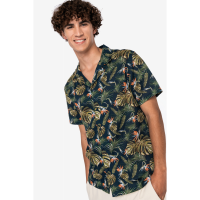 Camisa ecorresponsable con estampado hawaiano hombre - Ref. XNS529