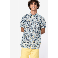 Camisa ecorresponsable con estampado vegetal hombre - Ref. XNS530