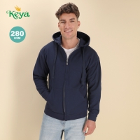 SUDADERA ADULTO CAPUCHA + CREMALLERA SWZ280 BARATA KEYA - Ref. M5866