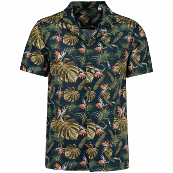 Camisa ecorresponsable con estampado hawaiano hombre - Ref. XNS529