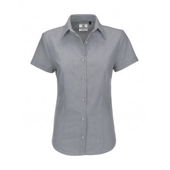 Camisa Oxford manga corta mujer - Ref. F71142