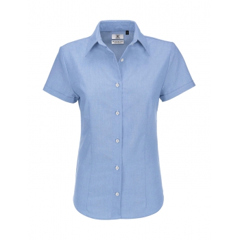 Camisa Oxford manga corta mujer - Ref. F71142